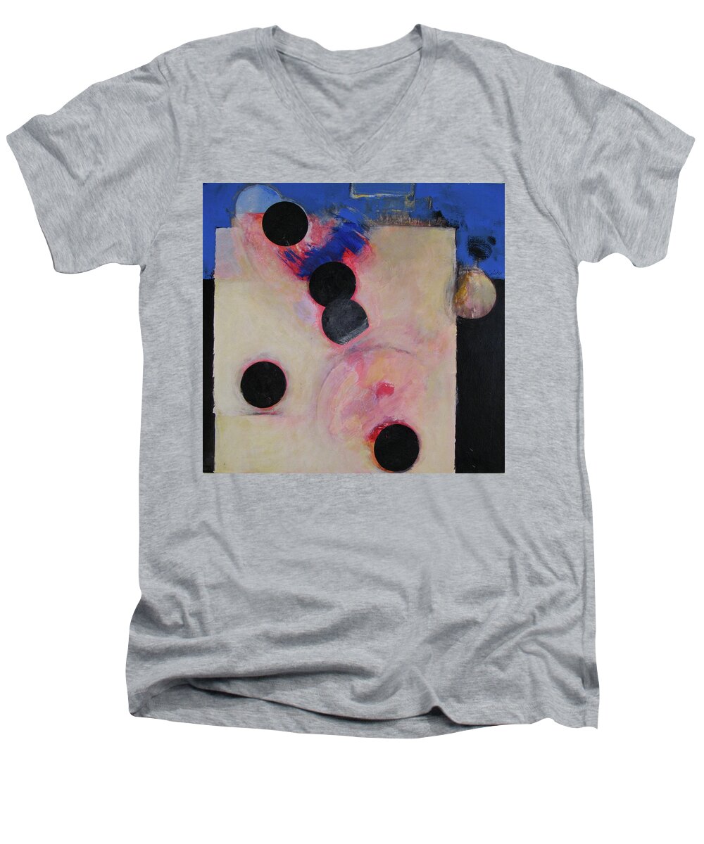 Abstract Painting Men's V-Neck T-Shirt featuring the painting I Smell Chocolate by Cliff Spohn
