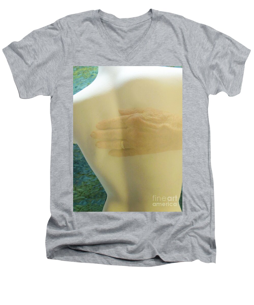 Ghost Men's V-Neck T-Shirt featuring the photograph I've Hungered For Your Touch by Renee Trenholm