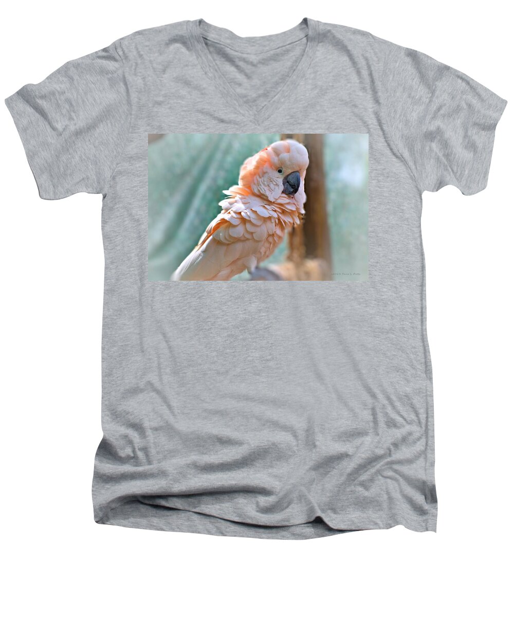 Cockatoo Men's V-Neck T-Shirt featuring the photograph Just Call Me Fluffy by Tara Potts