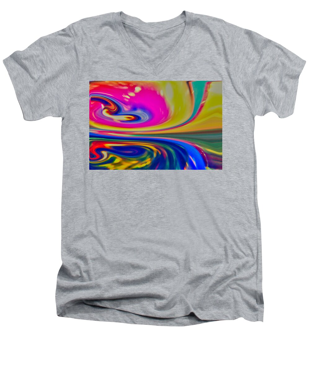 Abstract Men's V-Neck T-Shirt featuring the photograph Legend by Nick David