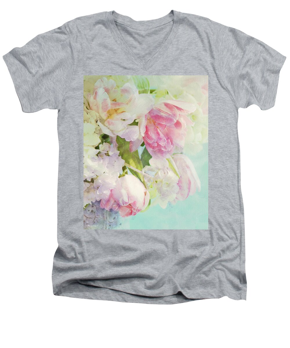 Bouquet Men's V-Neck T-Shirt featuring the photograph Les Fleurs by Theresa Tahara