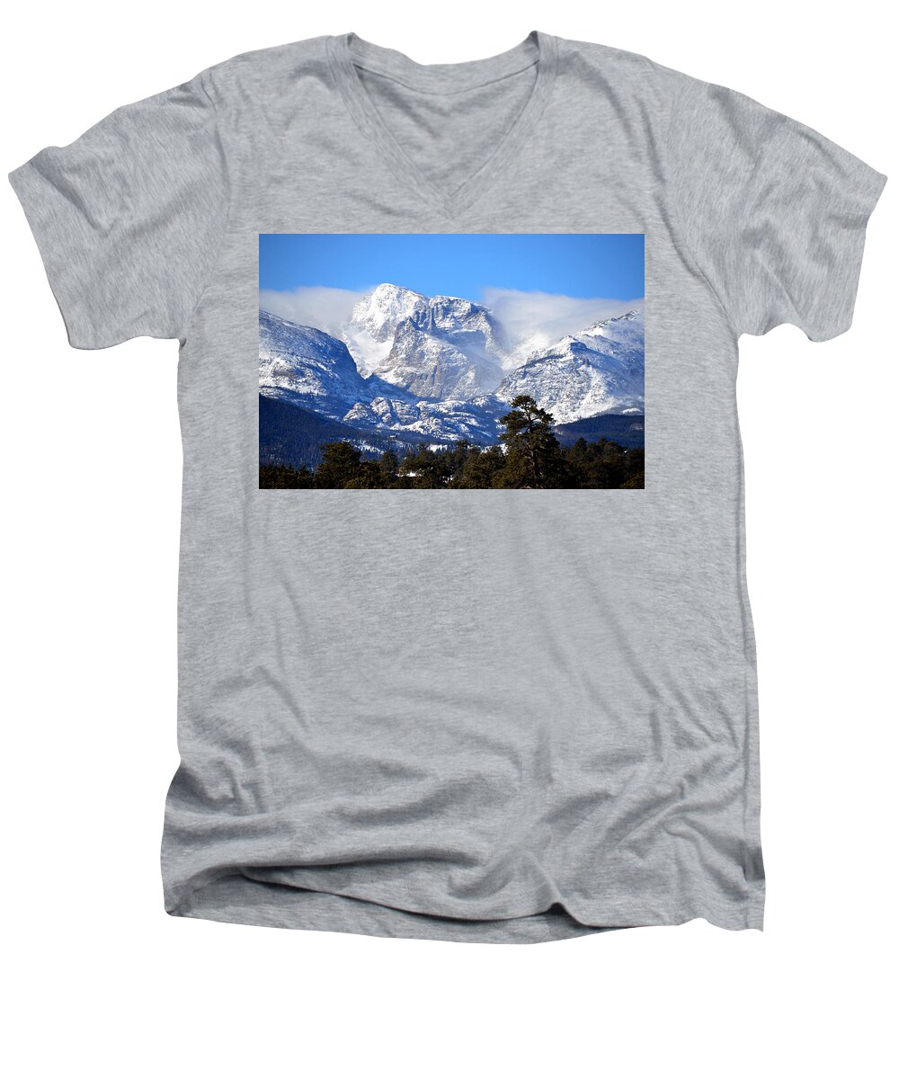 Taylor Men's V-Neck T-Shirt featuring the photograph Majestic Mountains by Tranquil Light Photography