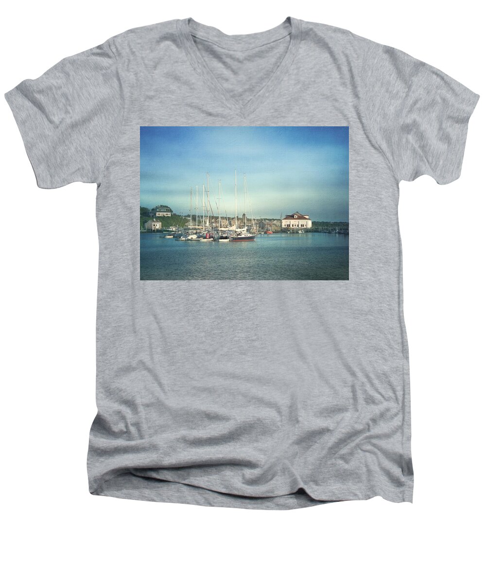 Boat Men's V-Neck T-Shirt featuring the photograph Marthas Vineyard by Kim Hojnacki
