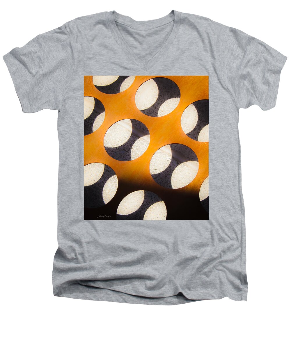 Abstracts Men's V-Neck T-Shirt featuring the photograph Mind - Hemispheres by Steven Milner