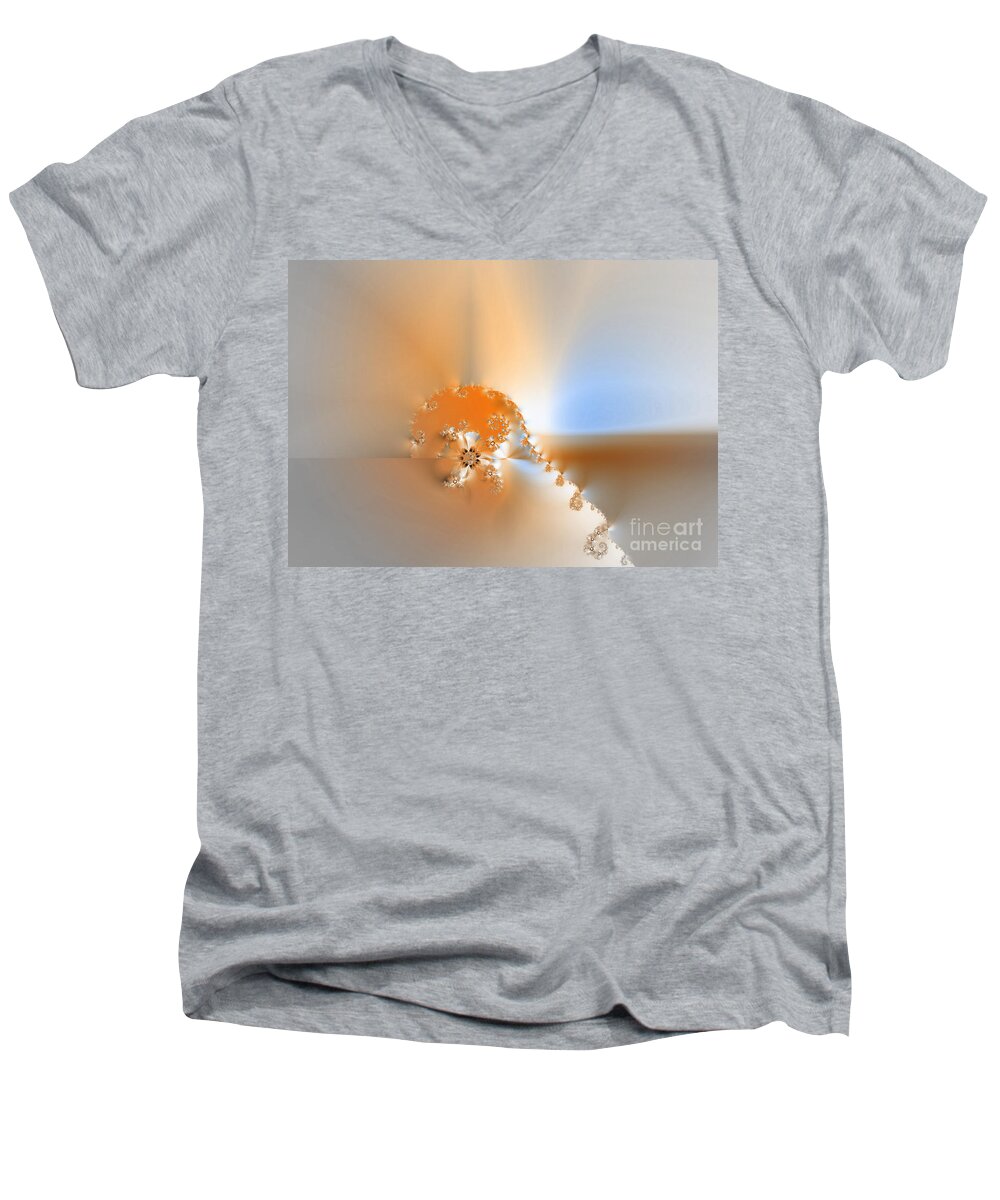 Digital Men's V-Neck T-Shirt featuring the digital art Morning Light by Renee Trenholm