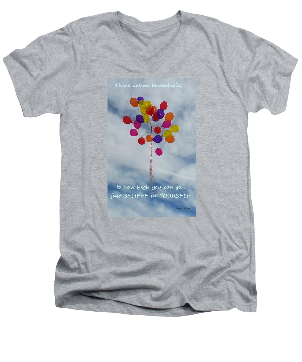 No Boundaries Men's V-Neck T-Shirt featuring the photograph No Boundaries by Emmy Marie Vickers