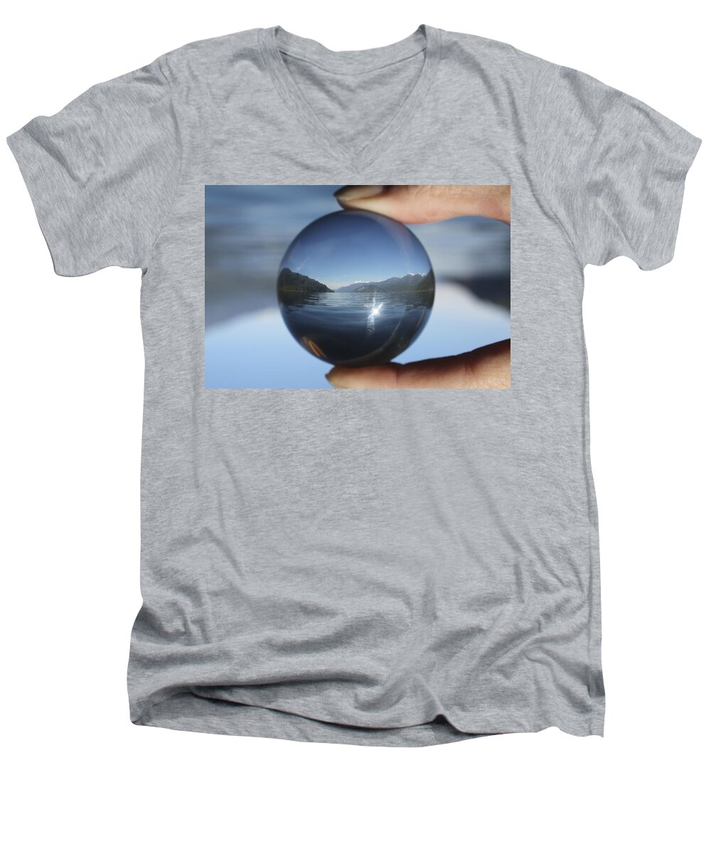 North Men's V-Neck T-Shirt featuring the photograph North by Cathie Douglas