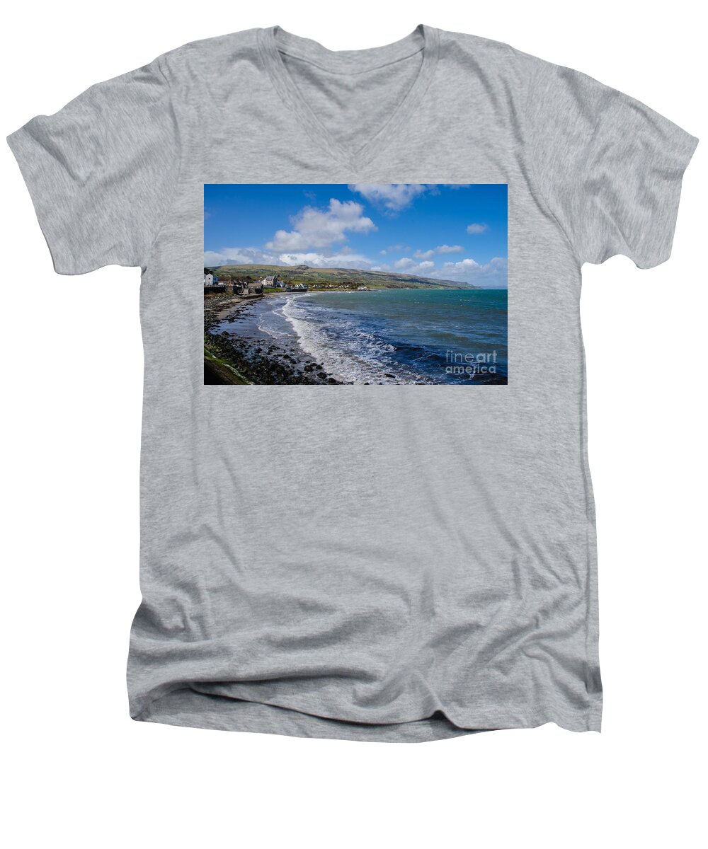 Northern Ireland Men's V-Neck T-Shirt featuring the photograph Northern Ireland Coast by Mary Carol Story