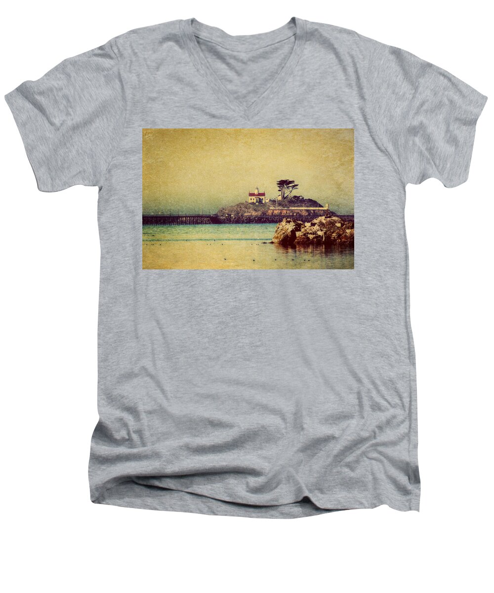 Battery Point Lighthouse Men's V-Neck T-Shirt featuring the photograph Ocean Dreams by Melanie Lankford Photography