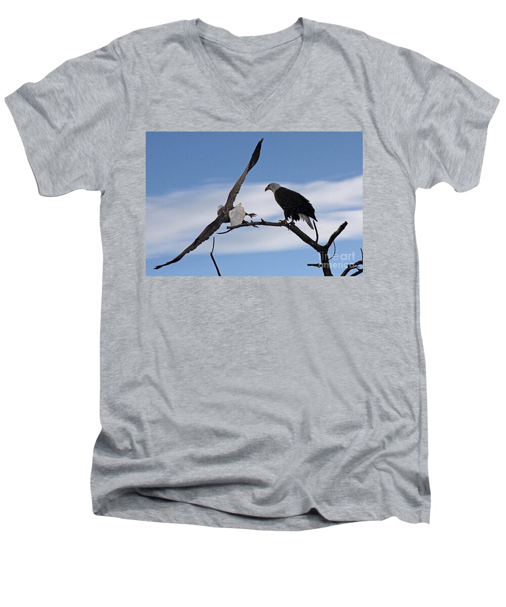 Colorado Men's V-Neck T-Shirt featuring the photograph Off to the River by Bob Hislop