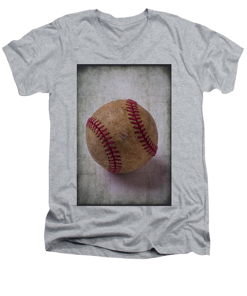 Old Men's V-Neck T-Shirt featuring the photograph Old Baseball by Garry Gay