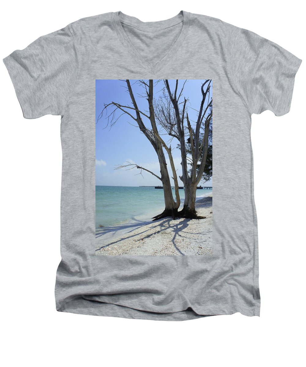 Boca Grande Men's V-Neck T-Shirt featuring the photograph Old Tree by Laurie Perry