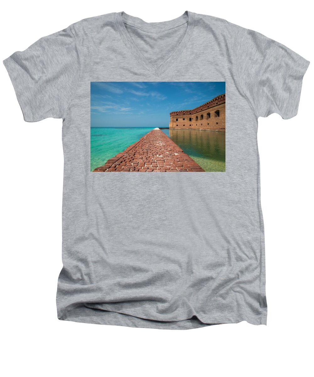 Florida Men's V-Neck T-Shirt featuring the photograph Outer Walk by Kristopher Schoenleber