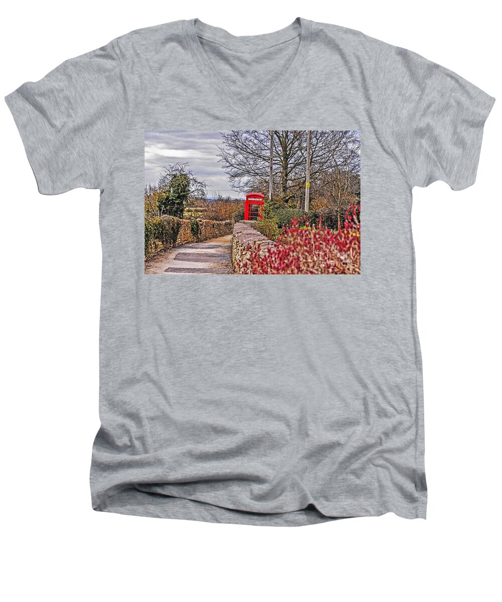 Travel Men's V-Neck T-Shirt featuring the photograph Path Through the Cotswolds by Elvis Vaughn