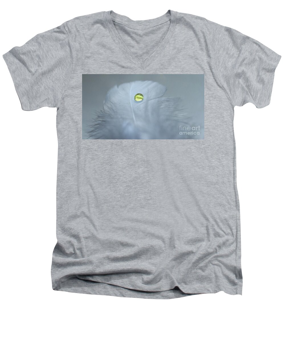 Feather Men's V-Neck T-Shirt featuring the photograph Peaceful Moments by Krissy Katsimbras