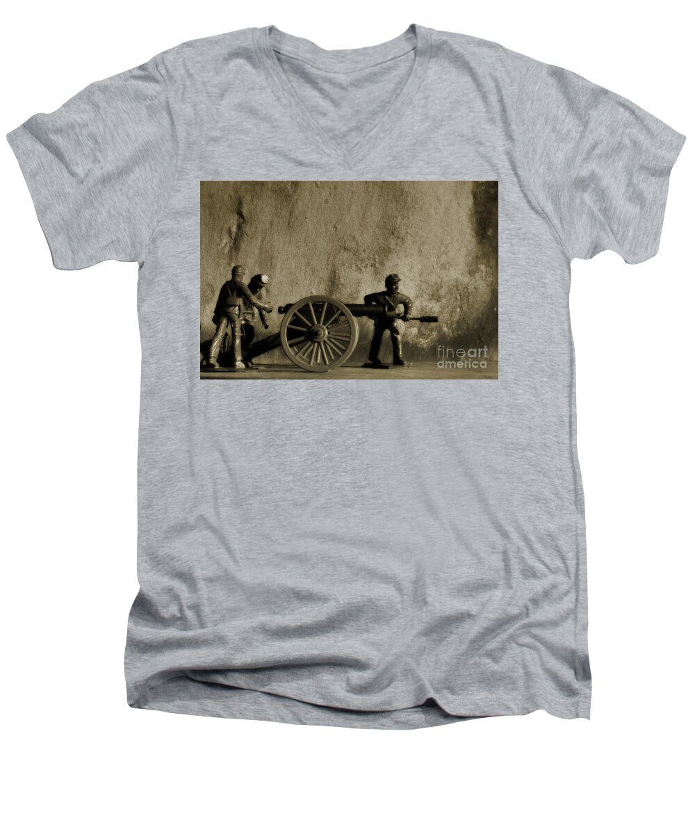 Photos From The Front Civil War Men's V-Neck T-Shirt featuring the photograph Photos From the Front Civil War One by Randy Steele