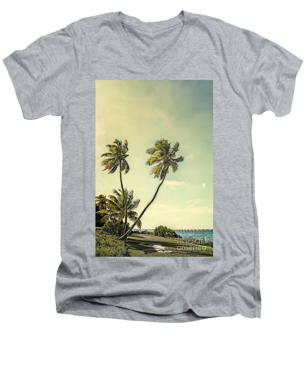 Kremsdorf Men's V-Neck T-Shirt featuring the photograph Piece Of Heaven by Evelina Kremsdorf