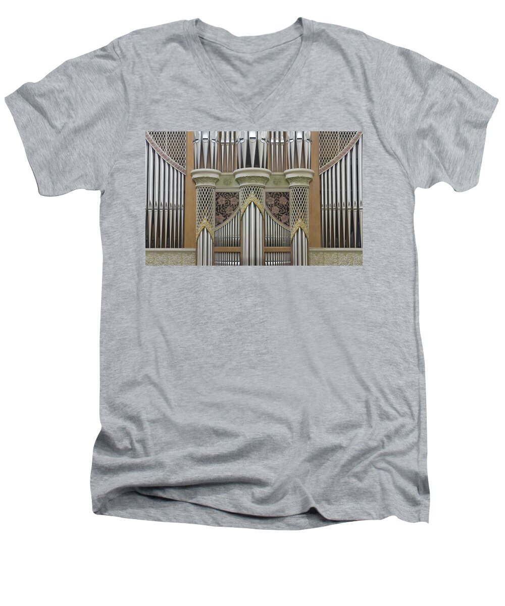 Germany Men's V-Neck T-Shirt featuring the photograph Pipes and lattice by Jenny Setchell