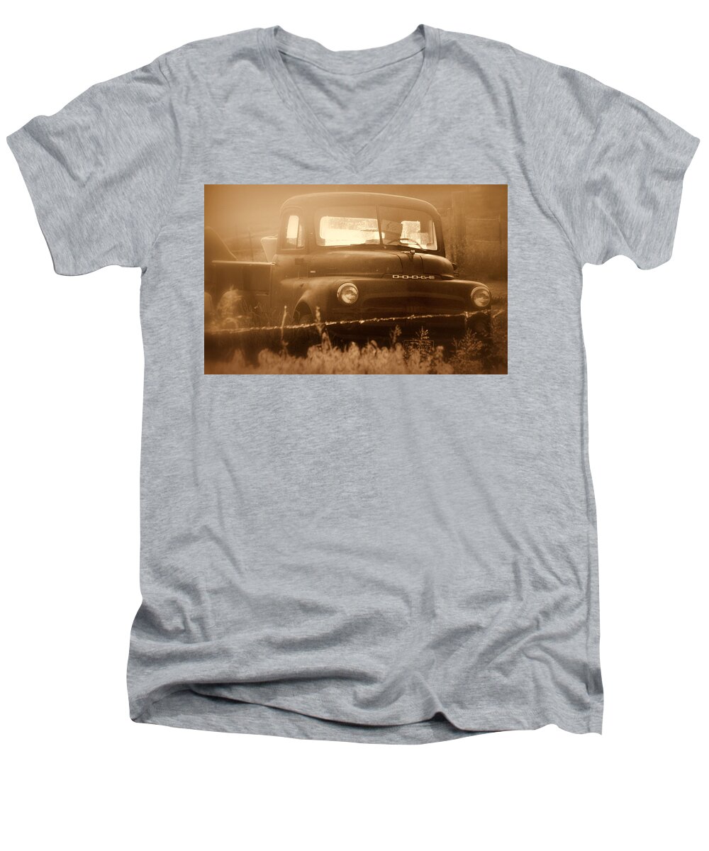 Truck Men's V-Neck T-Shirt featuring the photograph Ram Tough.. by Al Swasey