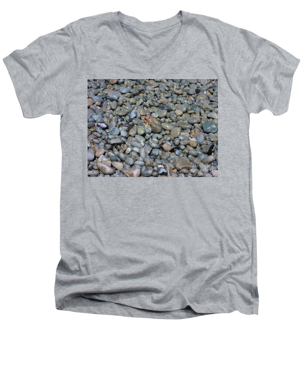 Rocks Men's V-Neck T-Shirt featuring the photograph Rocks by John Greco