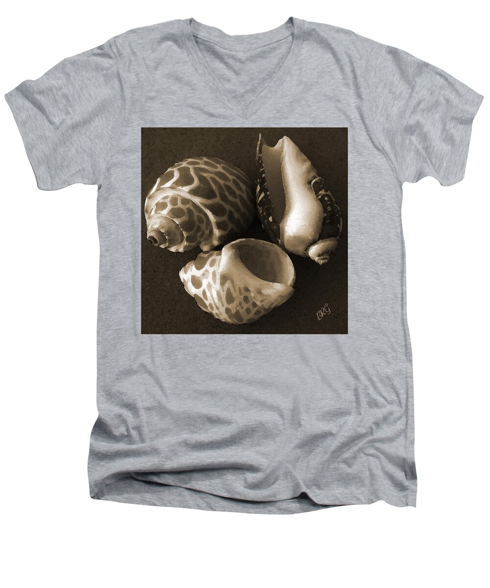 Seashell Men's V-Neck T-Shirt featuring the photograph Seashells Spectacular No 1 by Ben and Raisa Gertsberg