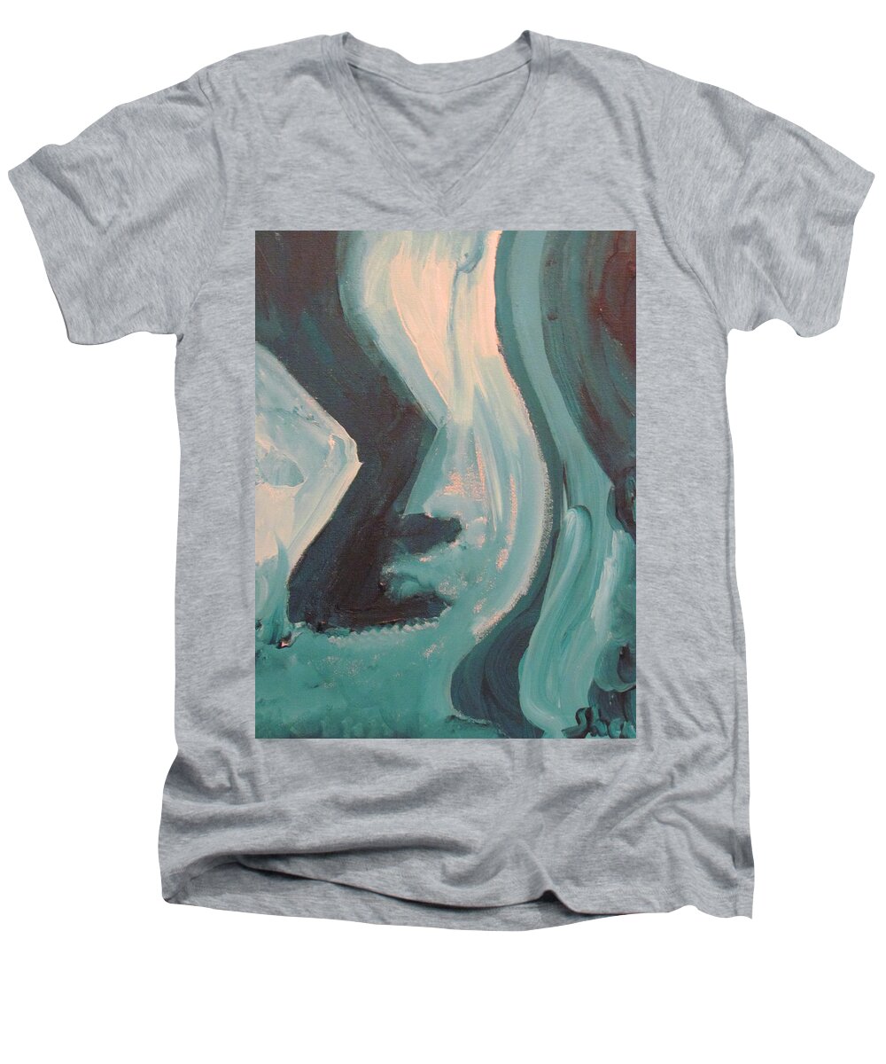 Dancing Men's V-Neck T-Shirt featuring the painting Still Dancing by Shea Holliman