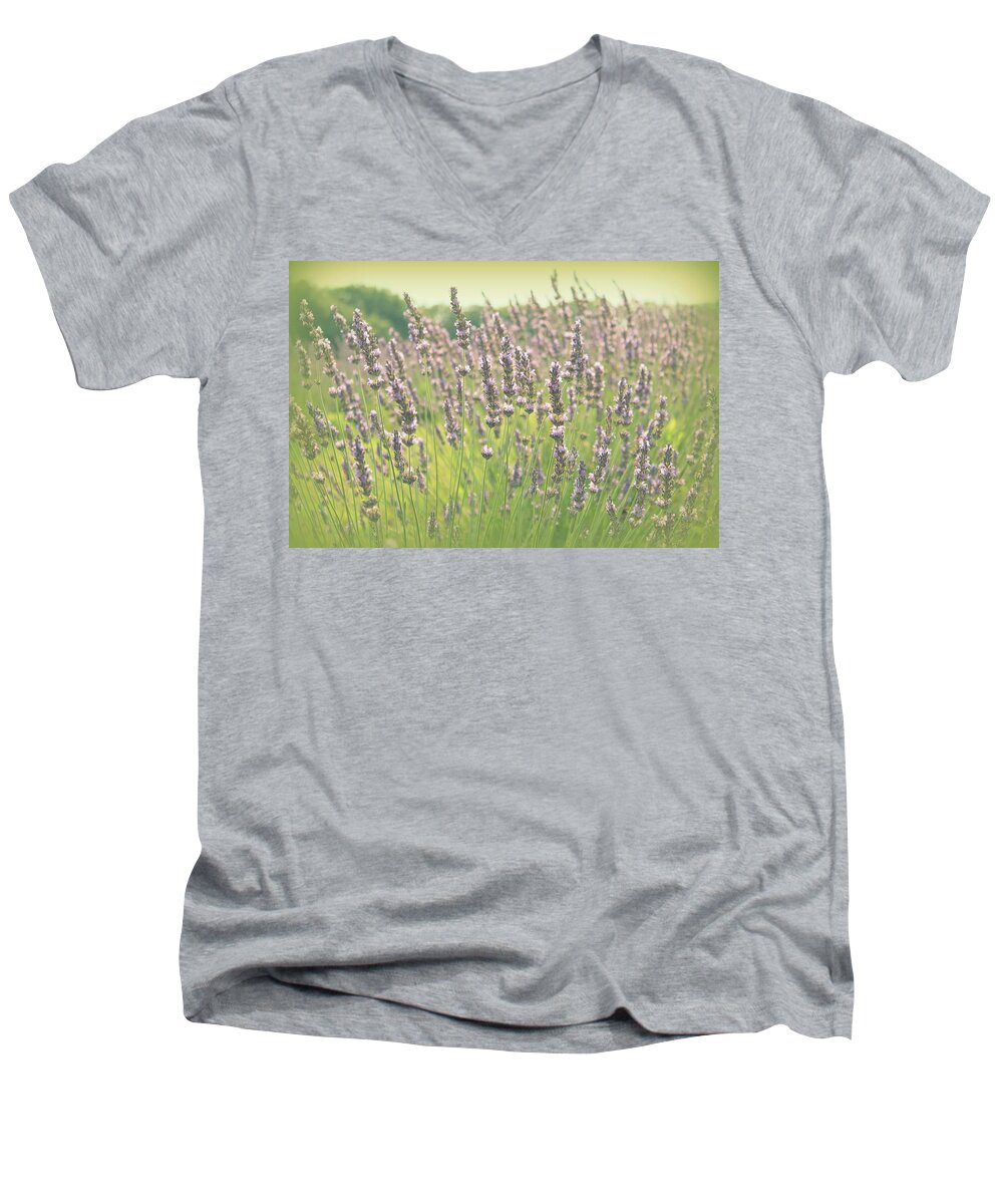 Lavender Men's V-Neck T-Shirt featuring the photograph Summer Dreams by Lynn Sprowl