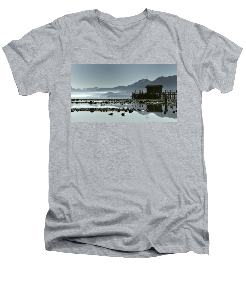 Lake Tahoe Men's V-Neck T-Shirt featuring the photograph Tahoe Blue by Ron White