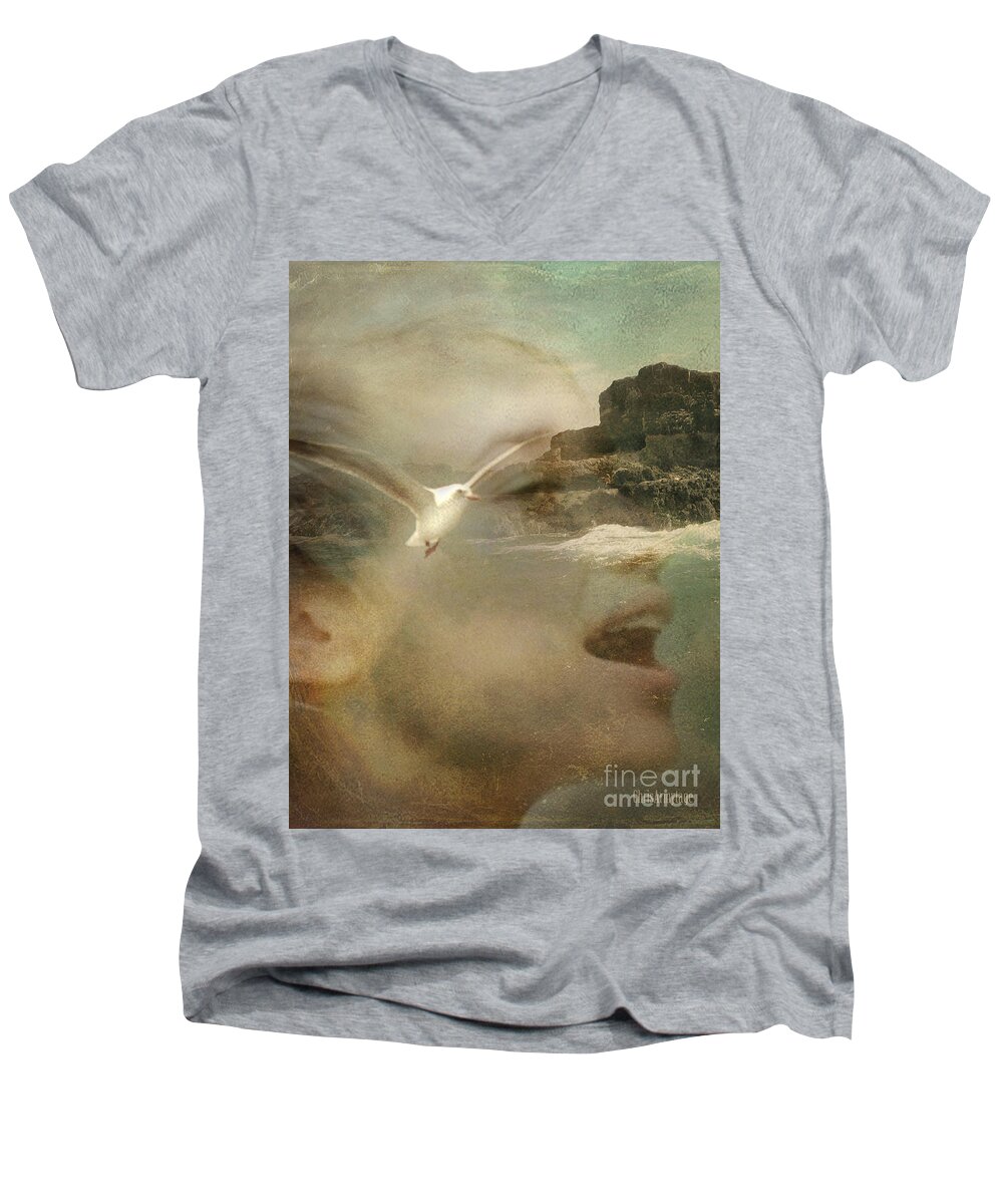 Composite Men's V-Neck T-Shirt featuring the digital art The Sea Spirit by Chris Armytage