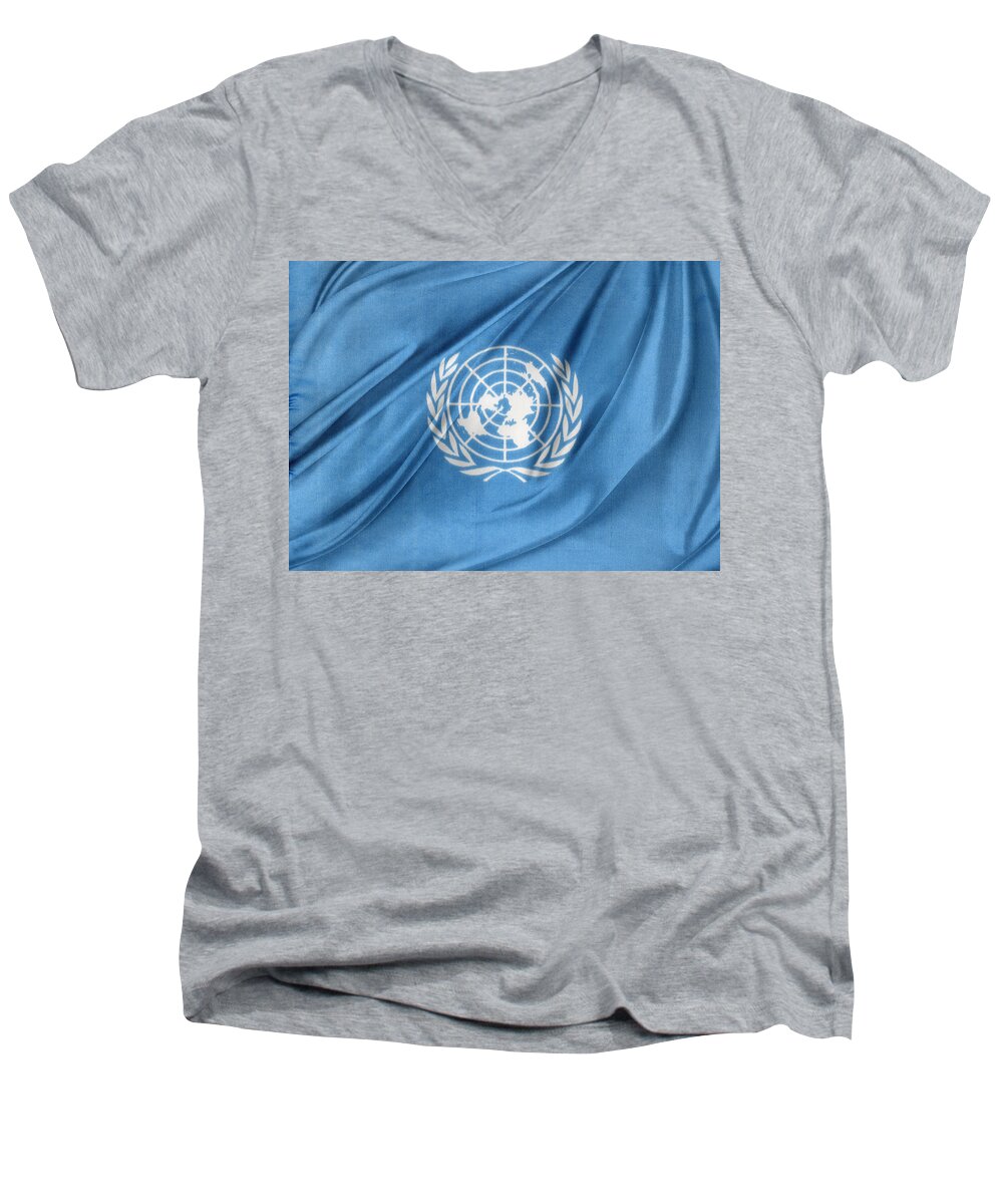 Color Men's V-Neck T-Shirt featuring the photograph United Nations by Les Cunliffe