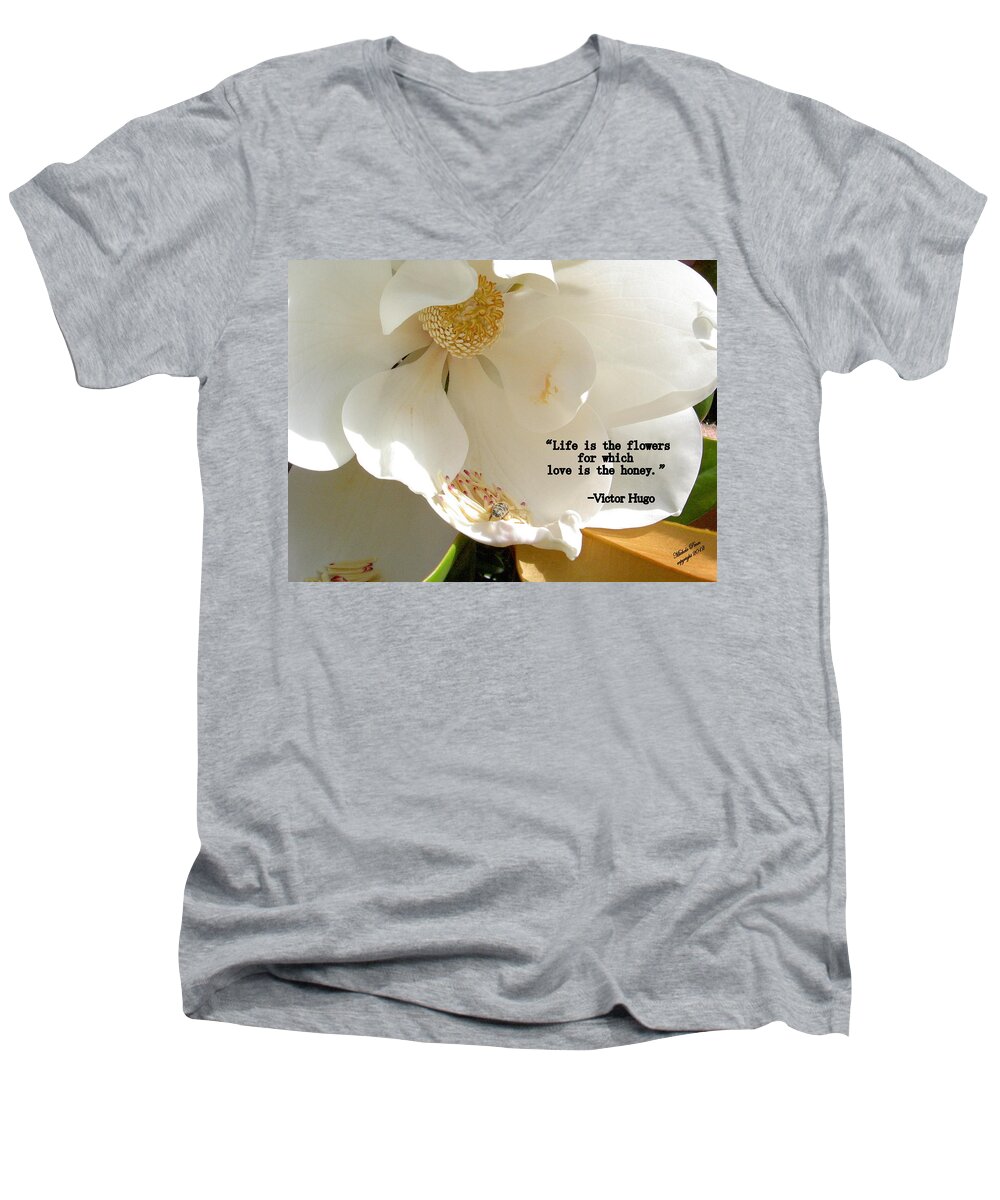 Flower Photograph Men's V-Neck T-Shirt featuring the photograph Victor Hugo 2 by Michele Penn