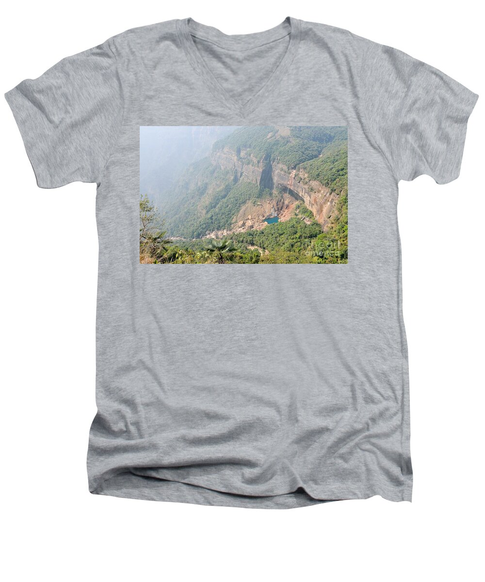 Nature Men's V-Neck T-Shirt featuring the photograph Waiting for the Monsoons by Fotosas Photography