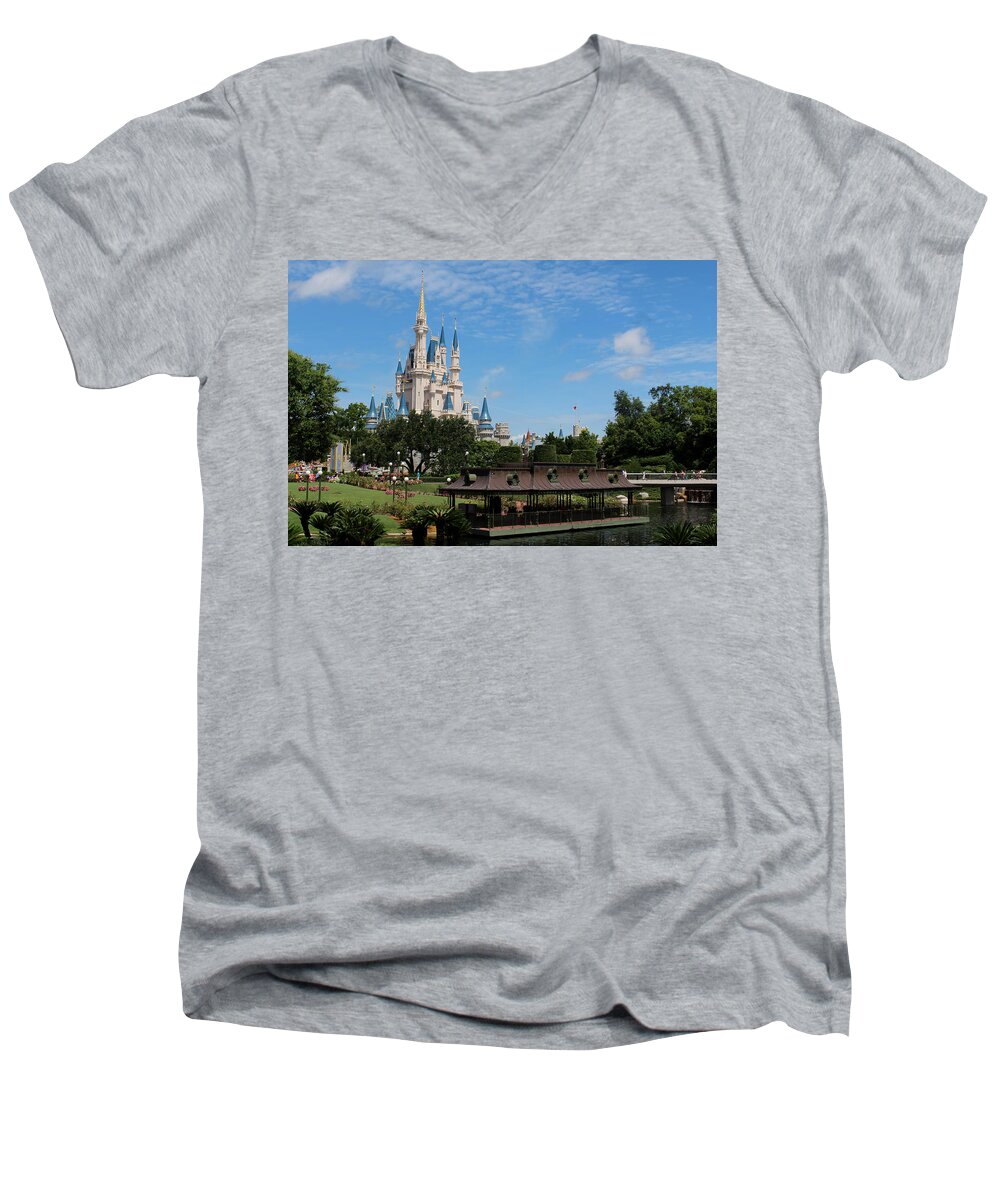 Walt Disney World Men's V-Neck T-Shirt featuring the photograph Walt Disney World Orlando by Mountain Dreams