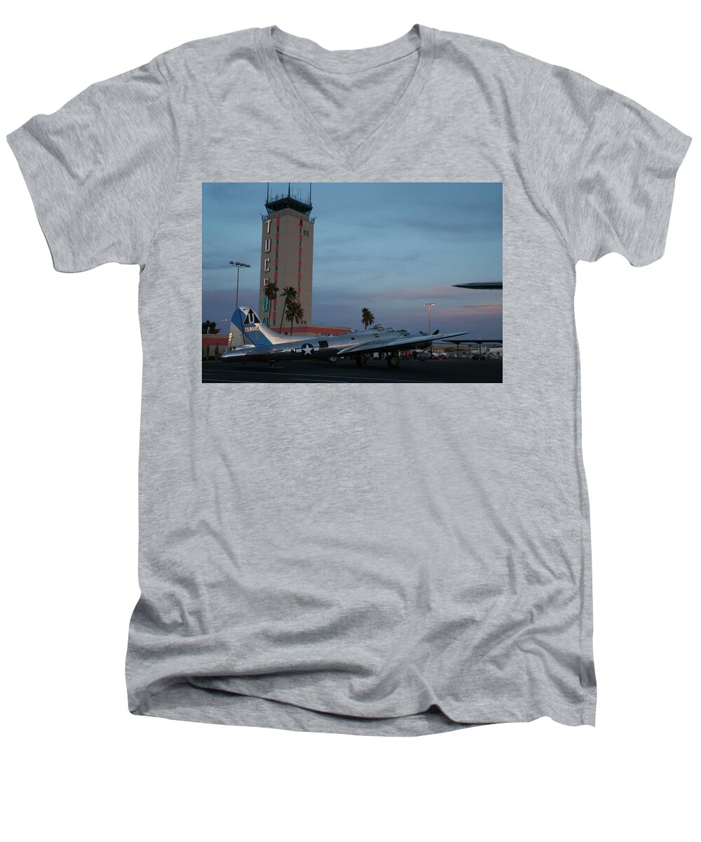 Tucson Men's V-Neck T-Shirt featuring the photograph Welcome to Tucson by David S Reynolds