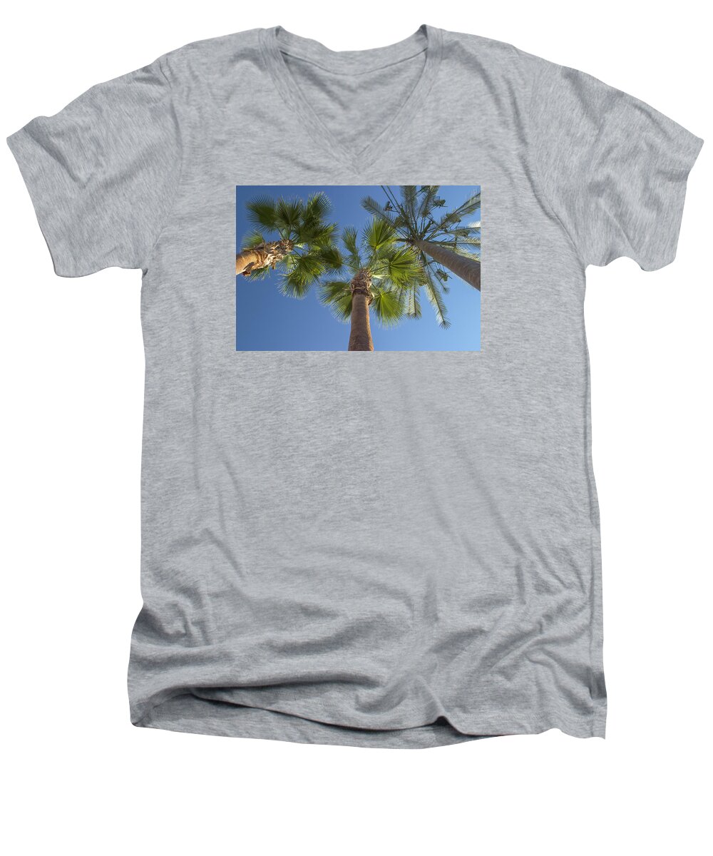 Palm Trees Men's V-Neck T-Shirt featuring the photograph Which one doesnt belong 2 by Scott Campbell