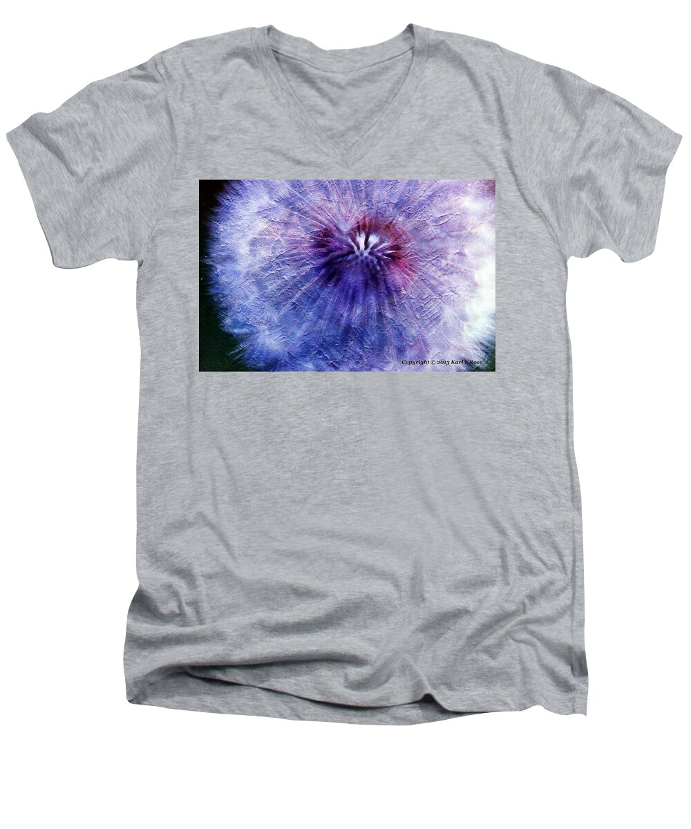 Flowers Men's V-Neck T-Shirt featuring the photograph White Flower by Karl Rose