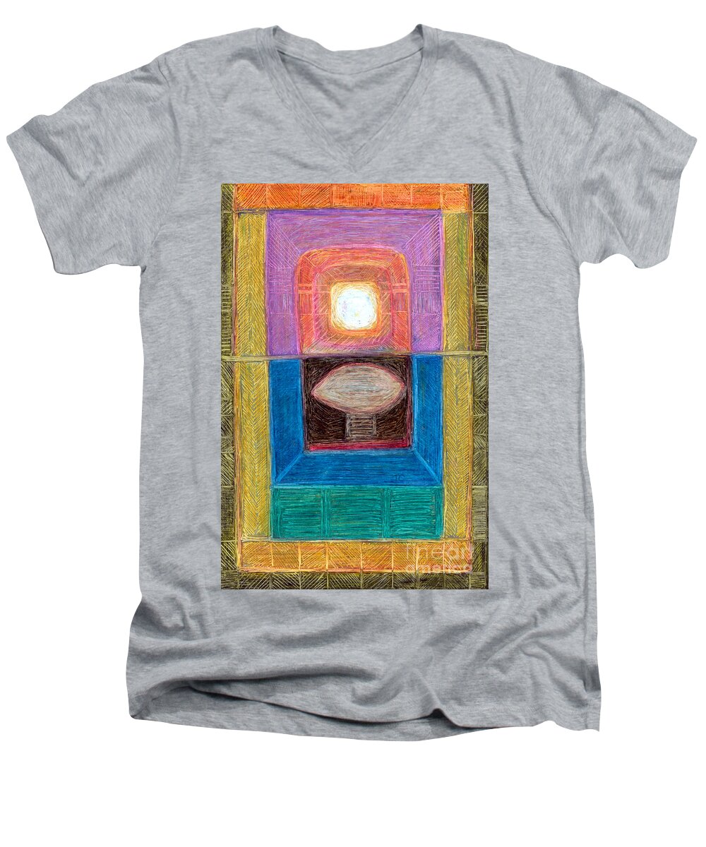 Judith Chantler. Men's V-Neck T-Shirt featuring the pastel Within by Judith Chantler