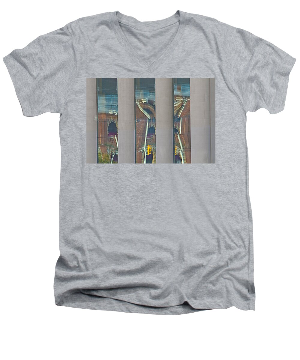 Abstract Men's V-Neck T-Shirt featuring the photograph Abstract Reflection 34 by Richard Henne