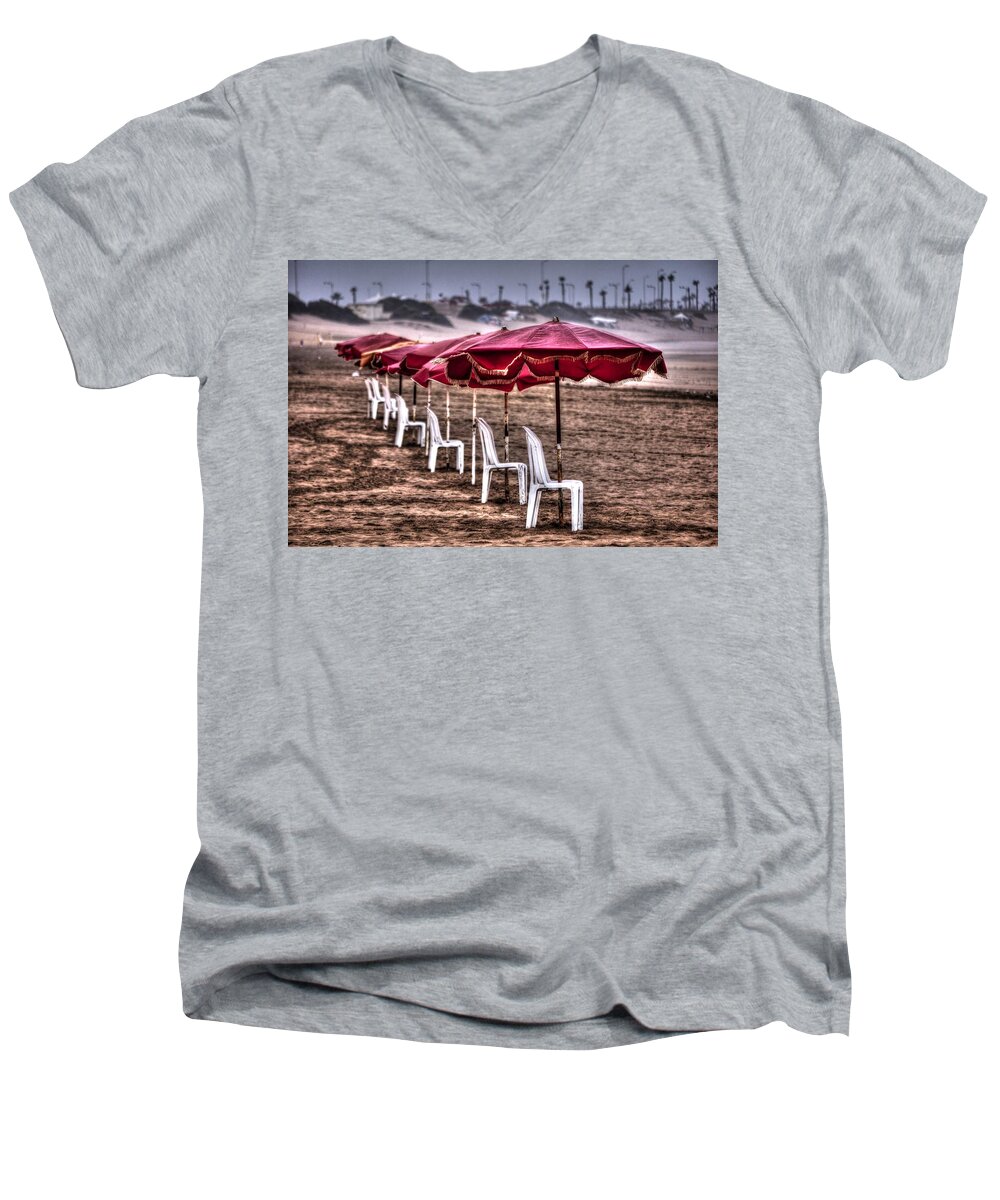 Beach Men's V-Neck T-Shirt featuring the photograph Beach by Ivan Slosar