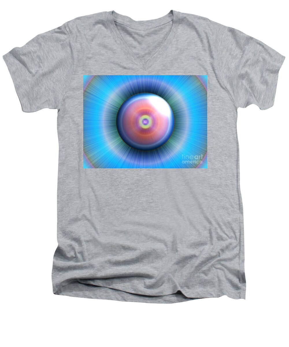 Eye Men's V-Neck T-Shirt featuring the digital art Eye by Nicholas Burningham