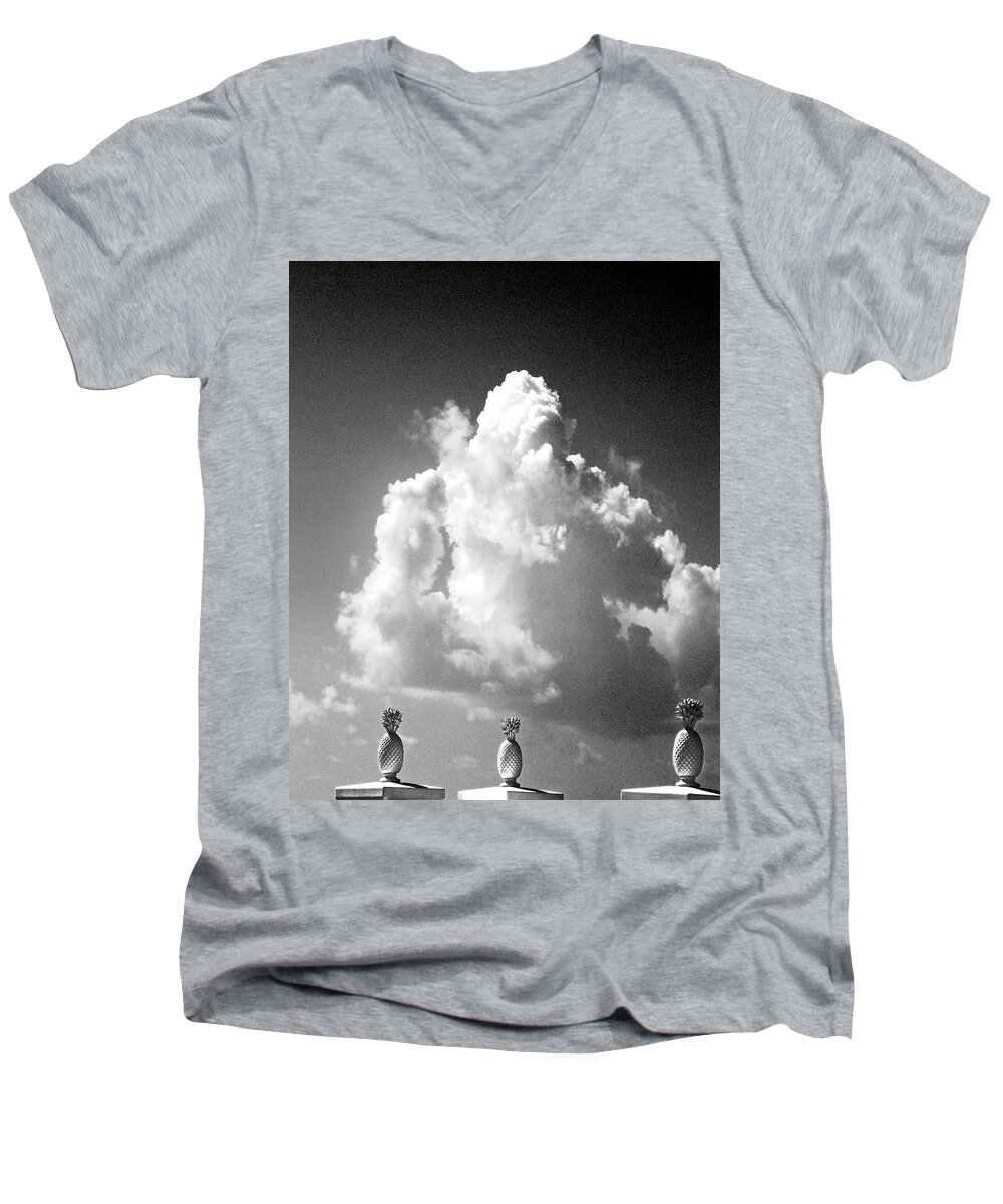 Cloud Men's V-Neck T-Shirt featuring the photograph Monument by Lizi Beard-Ward
