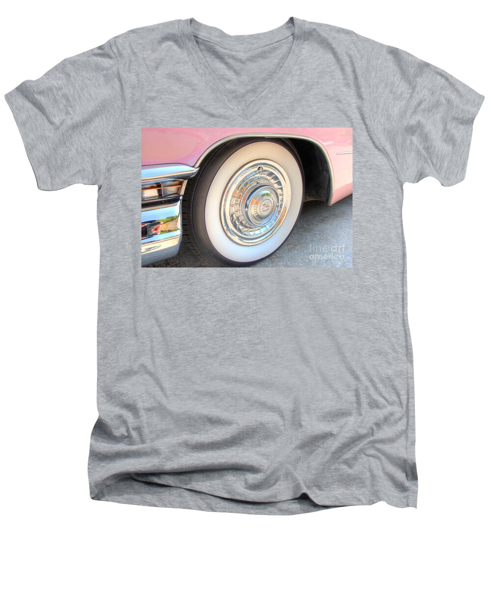 Cadillac Men's V-Neck T-Shirt featuring the photograph Pretty In Pink by Anthony Wilkening