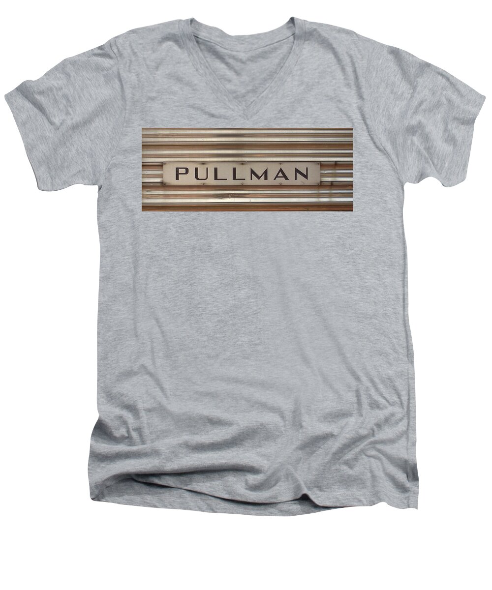 Sign Men's V-Neck T-Shirt featuring the photograph PullMan by Stacy C Bottoms