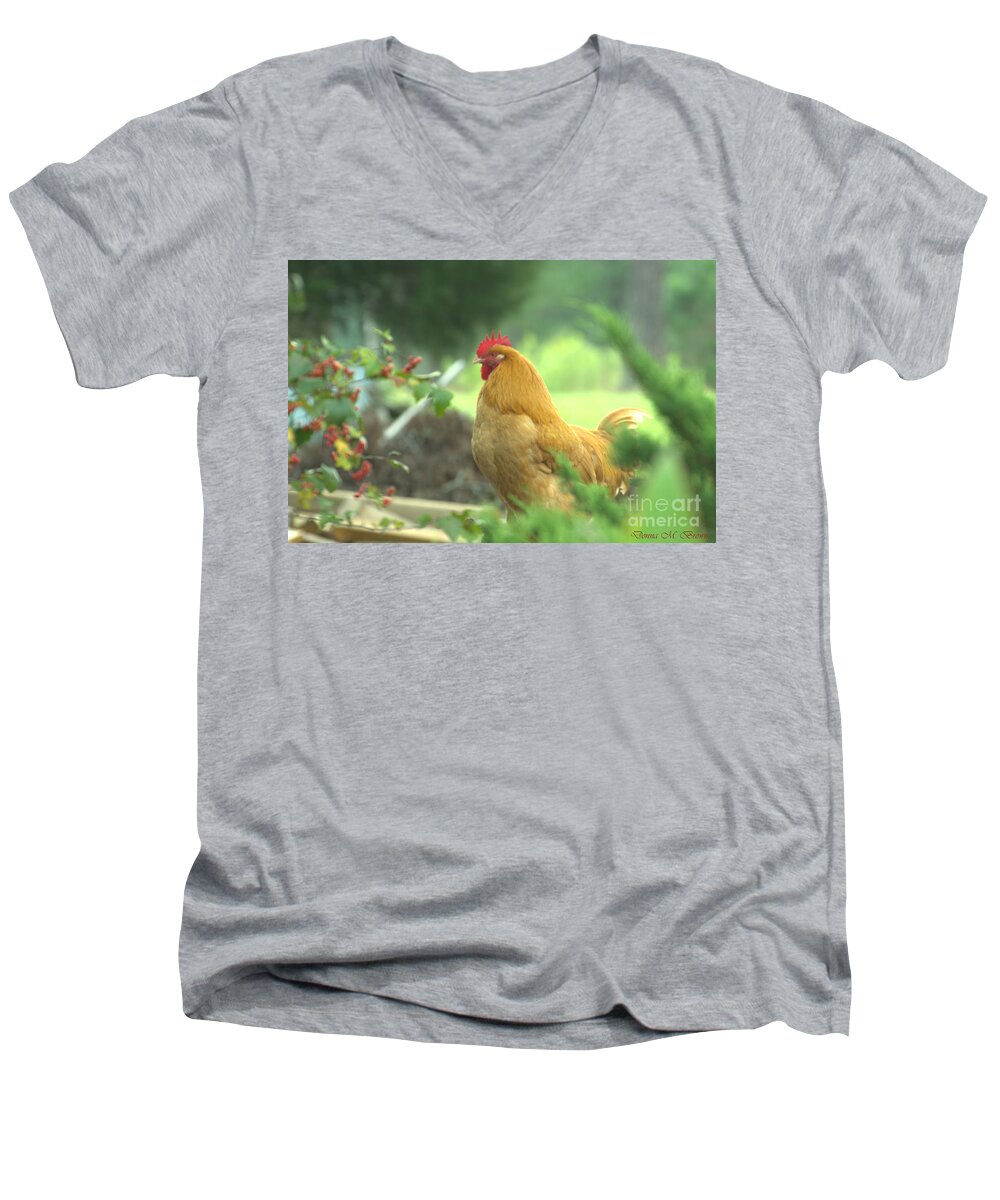 Bird Men's V-Neck T-Shirt featuring the photograph Slick 2 by Donna Brown