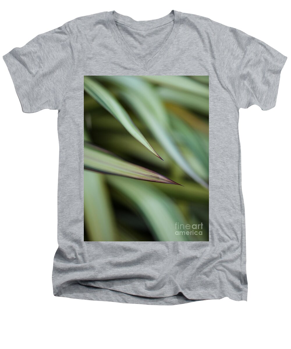 Botanical Abstract Men's V-Neck T-Shirt featuring the photograph Soft Edges by Mike Reid