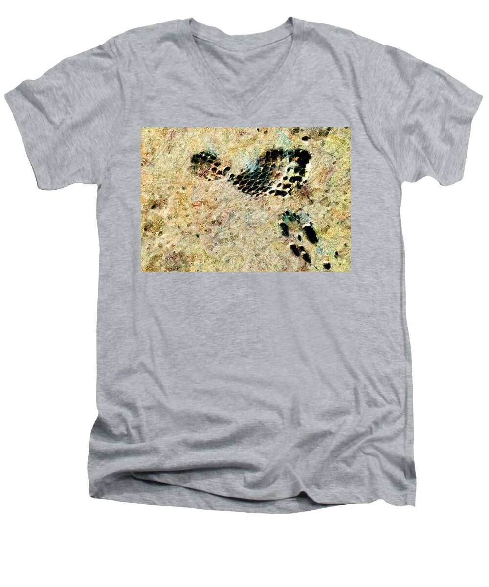 Footprint Men's V-Neck T-Shirt featuring the digital art The Evolution of Man by Steve Taylor