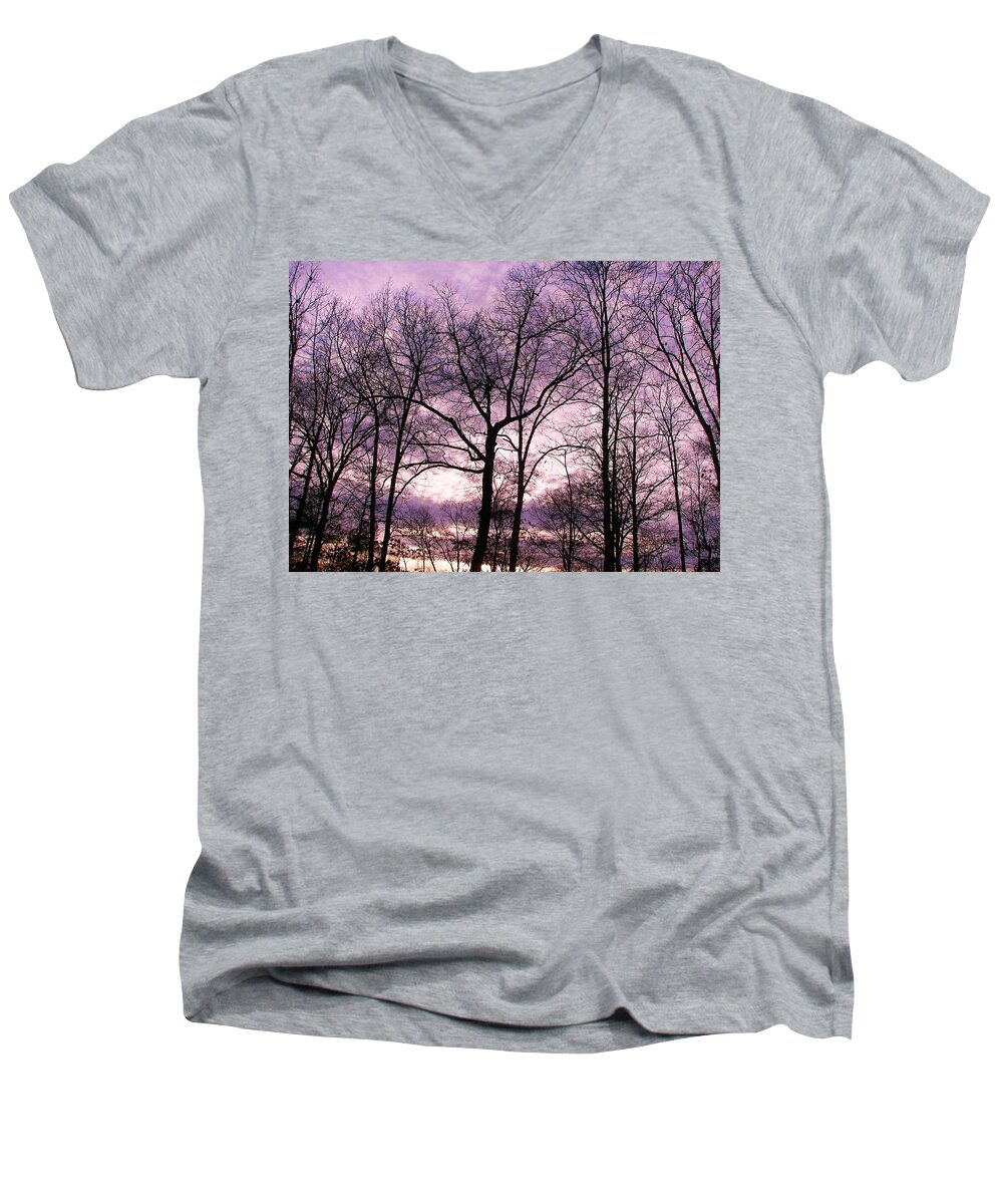 Trees Men's V-Neck T-Shirt featuring the photograph Trees In Glorious Calm by Pamela Hyde Wilson