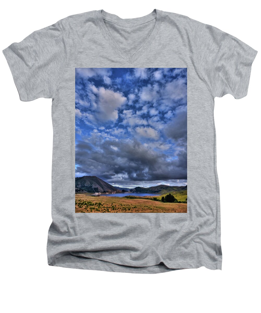 Twitchell Reservoir Men's V-Neck T-Shirt featuring the photograph Twitchell Reservoir by Beth Sargent