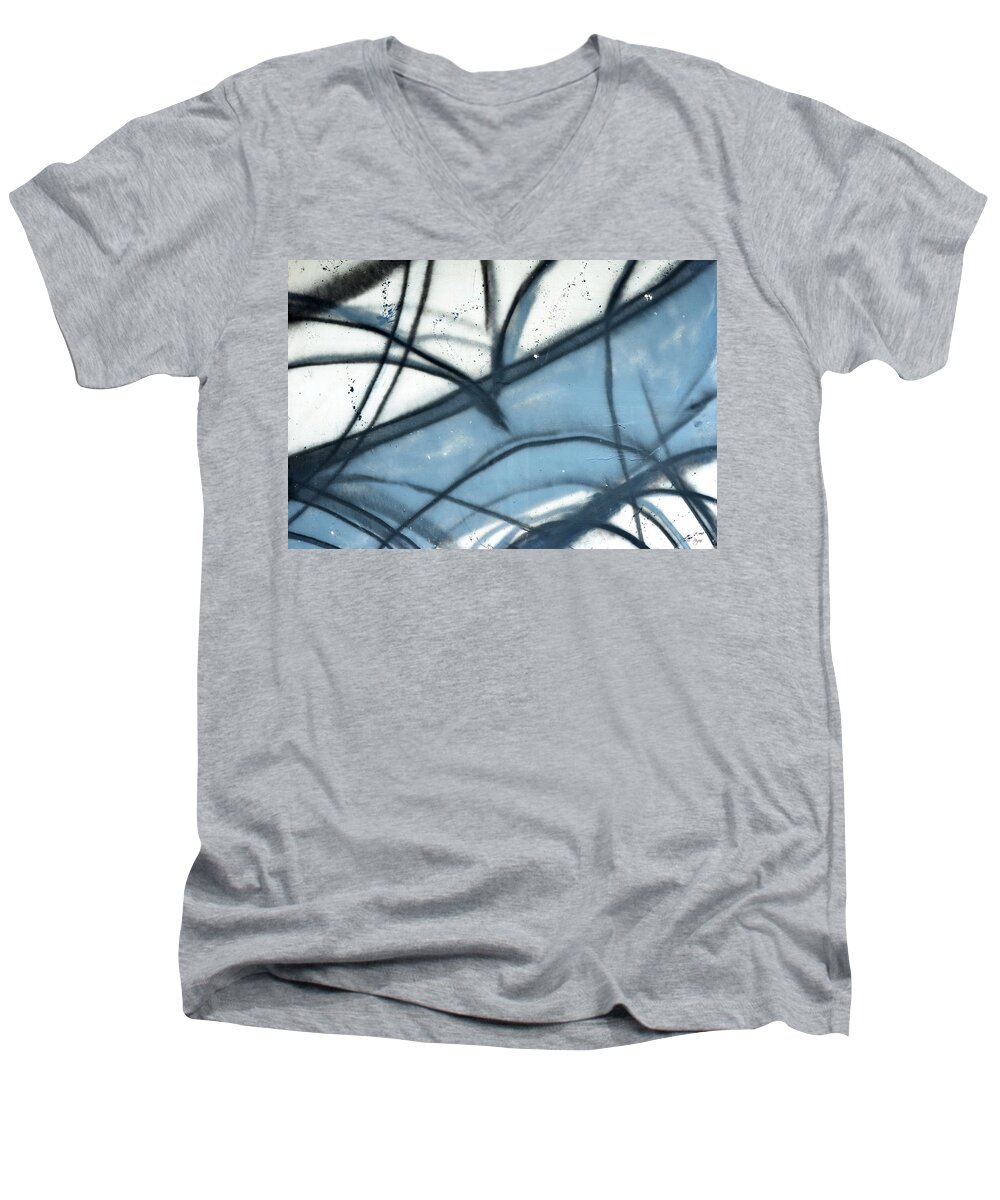 Abstract Men's V-Neck T-Shirt featuring the painting Verses by Chriss Pagani