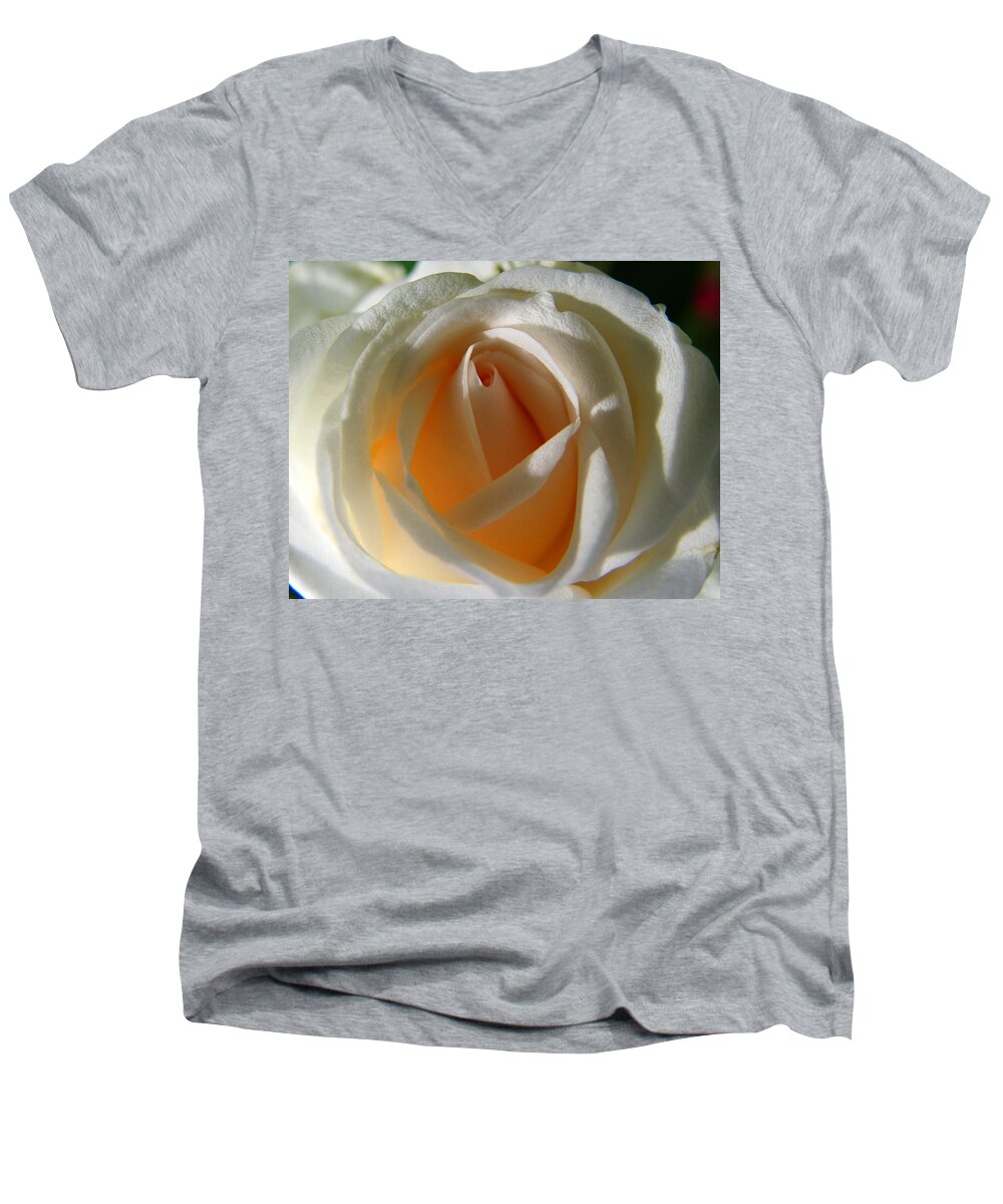 Floral Men's V-Neck T-Shirt featuring the photograph You Light Up My Life by Judy Wanamaker